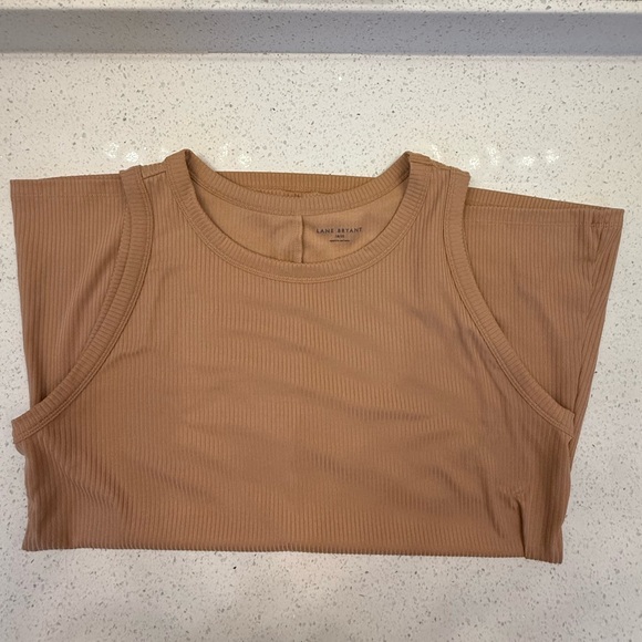 Lane Bryant Camel Ribbed Tank Top - Picture 4 of 4